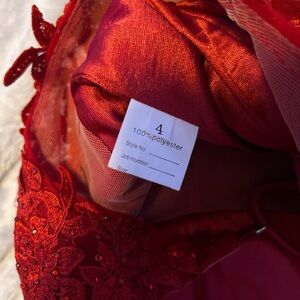 Elegant Red Lace Dress